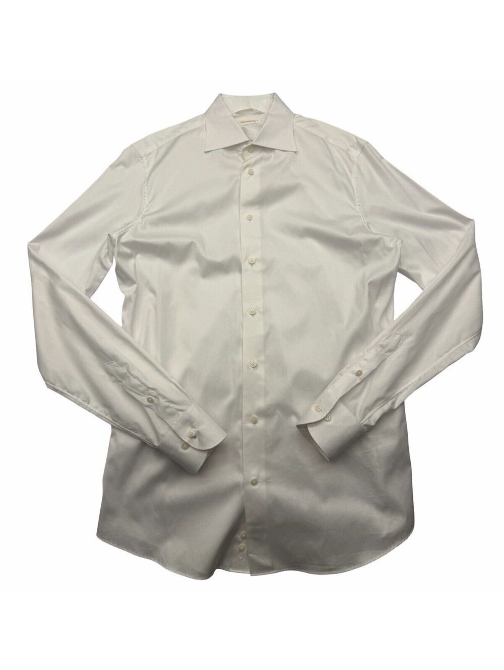 Suitsupply Tailored Fit Traveller Dress Shirt Pima Cotton White Size 39 | 15 L